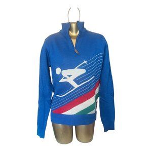 Tipsy Elves Retro Ski Pullover Sweater, Size Medium